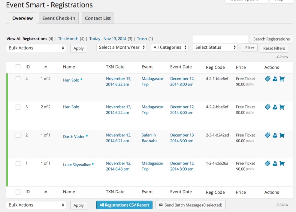 Download A Registration List Of Event Attendees As A CSV Report 