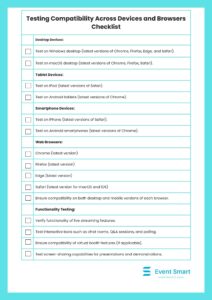 A checklist of device compatibility of virtual platform