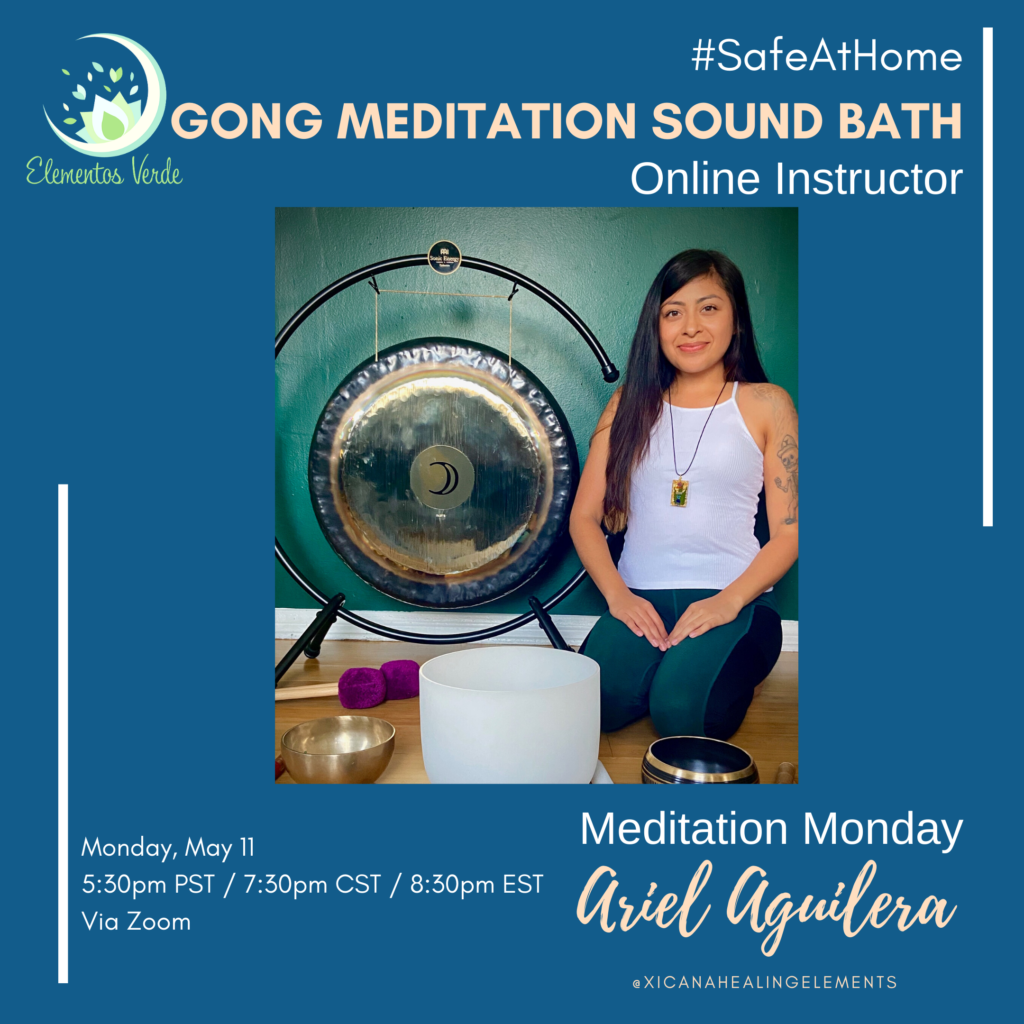 🌿 Gong Meditation Sound Bath 🌿 Mon. May 11 (FREE) Elementos Verde