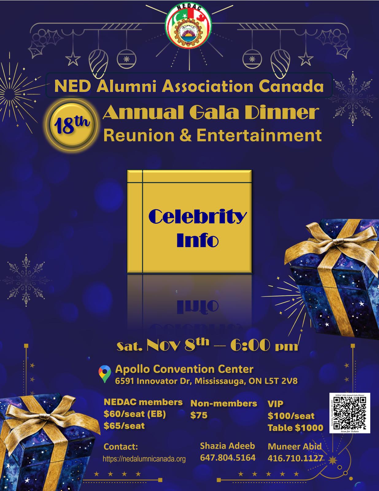 NED Alumni Canada 18th Annual Gala Dinner 2025 – Nedac